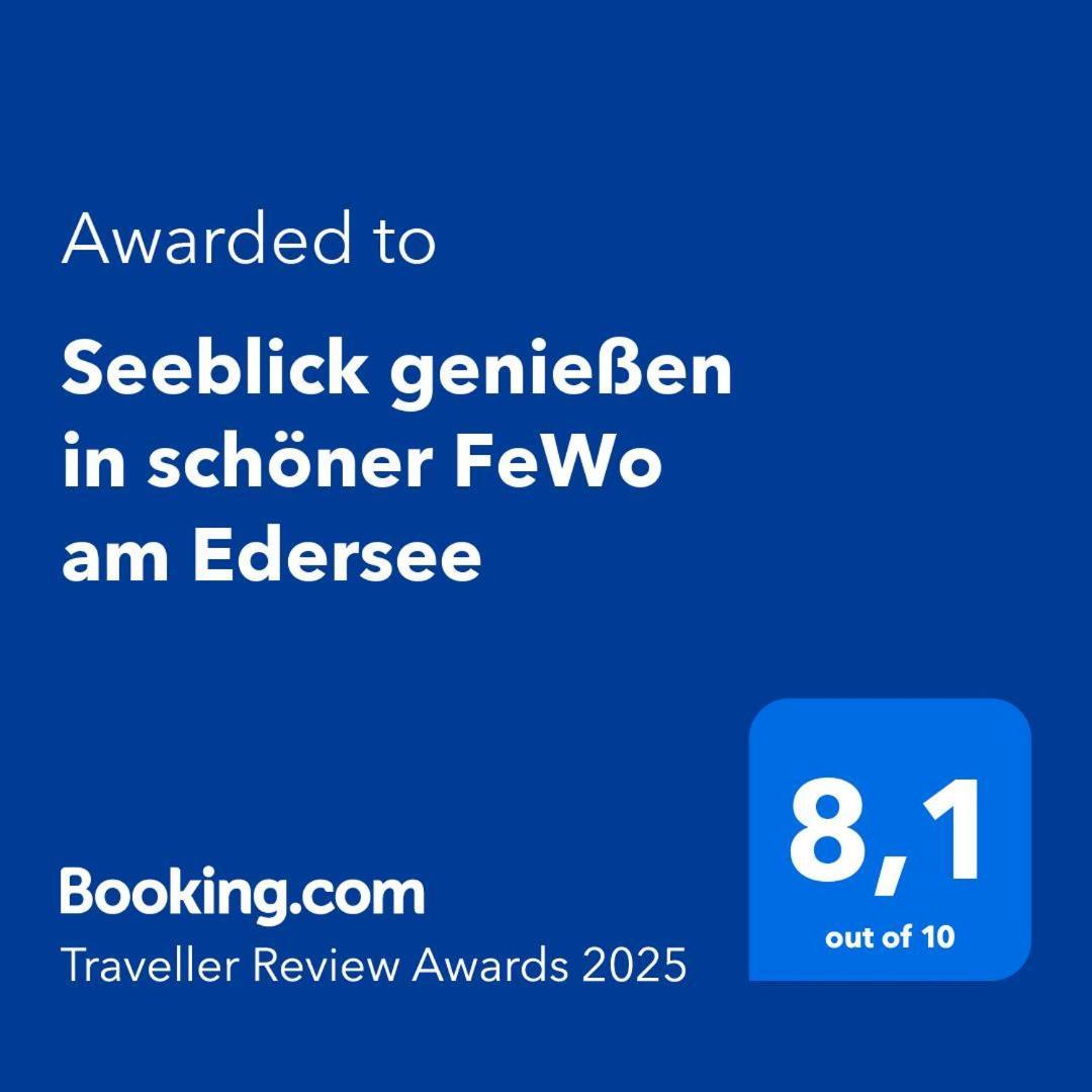 Seeblick Geniessen In Schoener Fewo Am Edersee Scheid  Экстерьер фото